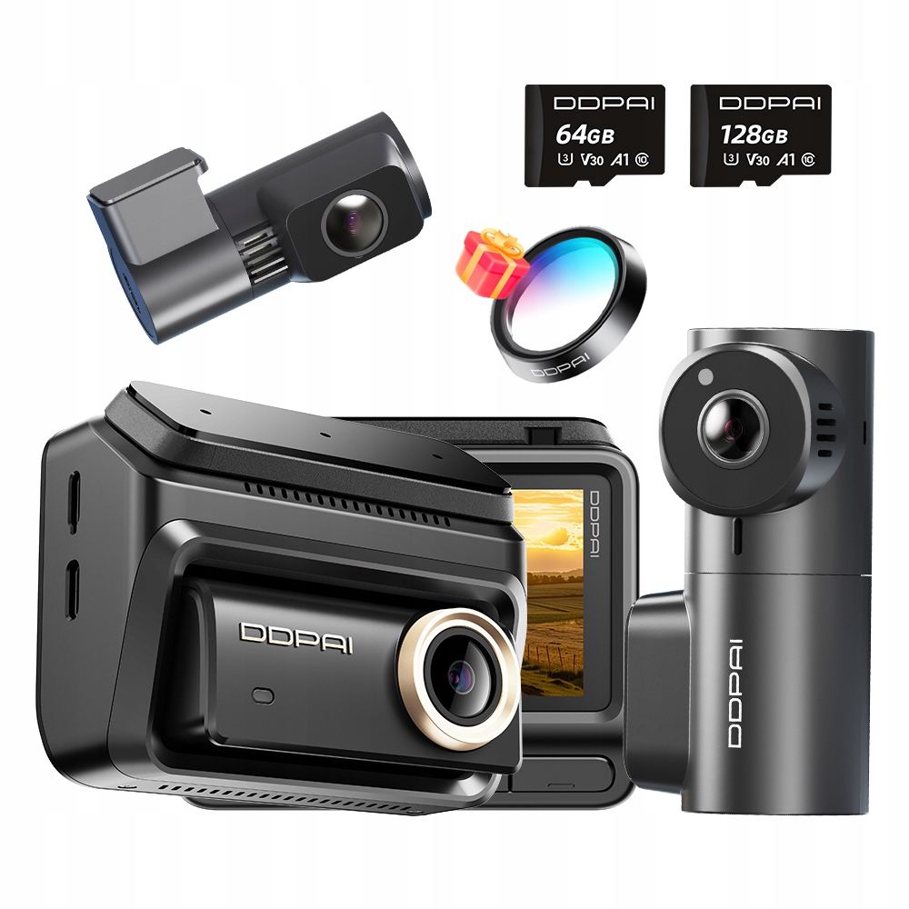 Videorekordér Ddpai Z90 Pro Kamera 4K Hdr Přední MINI3X Zadní Karta