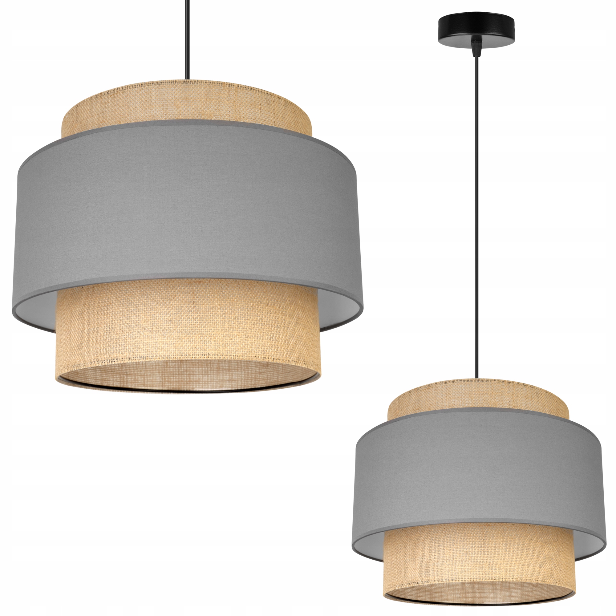 Závěsná Lampa Stropní Lustr Stínidlo Boho Juta Do Obývacího Pokoje Ložnice