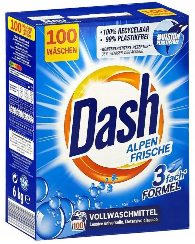 

Dash Alpen Frische 6kg 100 Prań 3in1 Proszek De