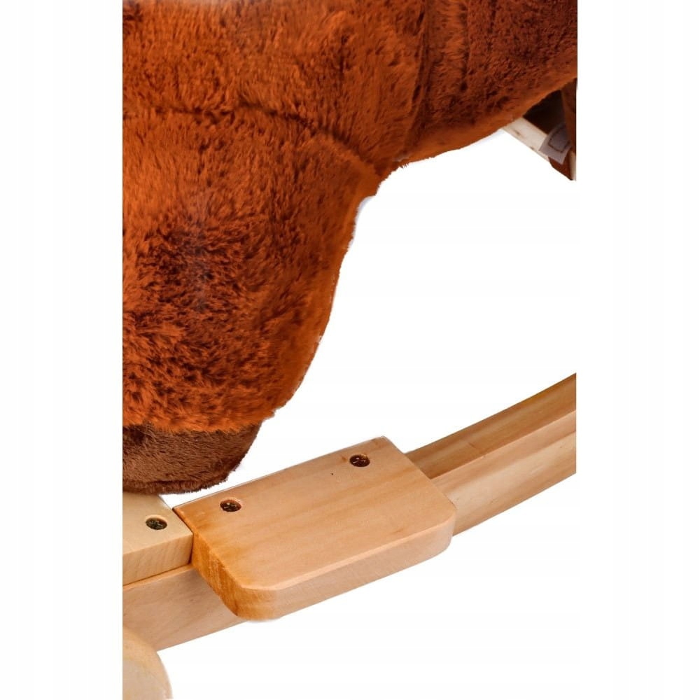 ADAM TOYS BRĄZOWY KONIK NA BIEGUNACH Z FOTELIKIEM I KOŁAMI OD 10 M-CY Wiek dziecka 10 m +