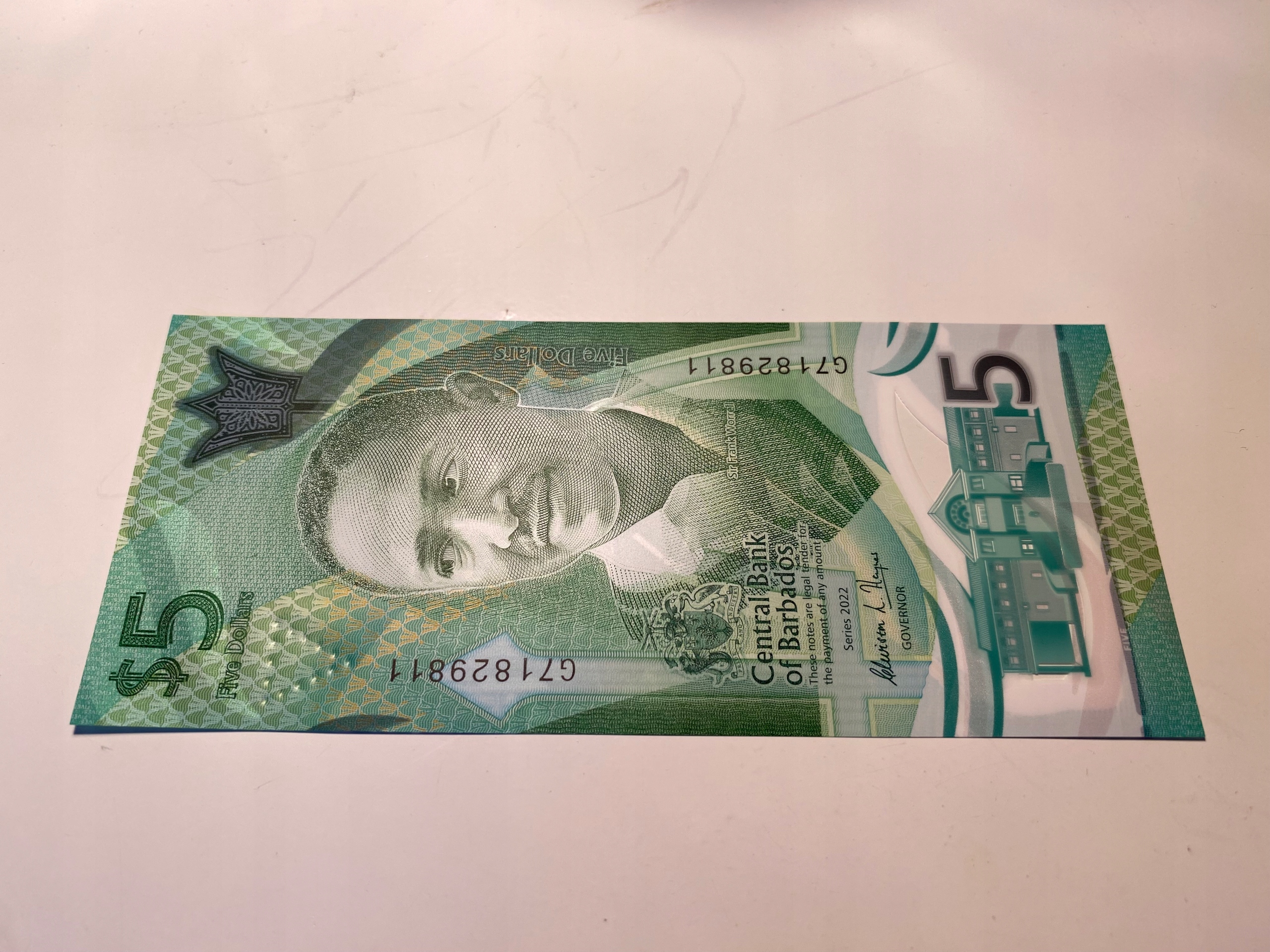 Barbados - 5 dolarów - 2022 - UNC