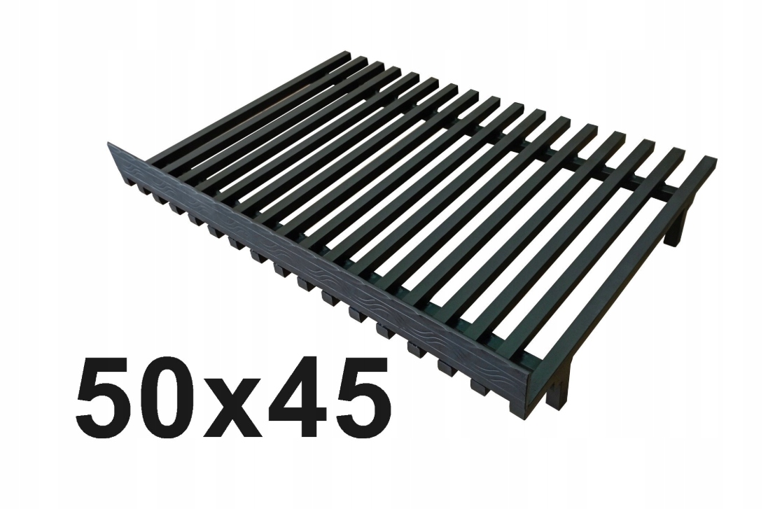 Stojanový krbový rošt 50 x 45 cm s omezovačem plotu