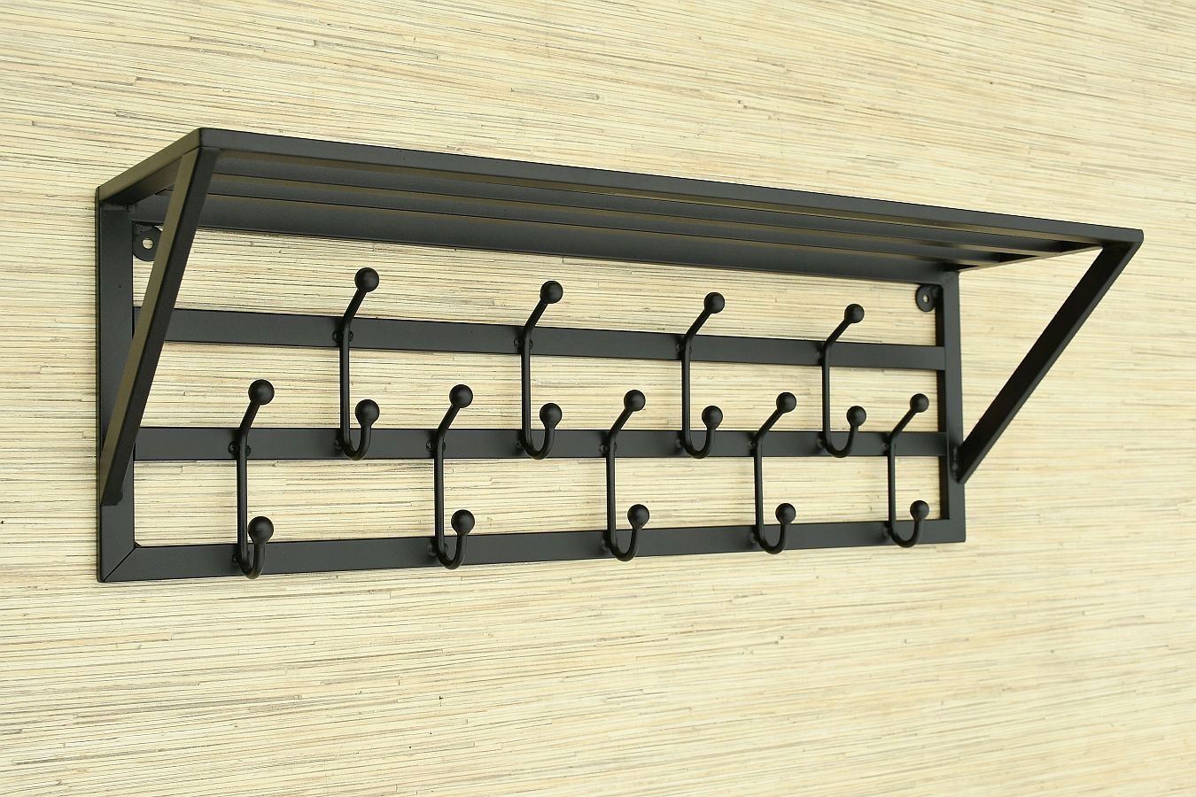 WIESZAK Z PÓŁKĄ METALOWY 70cm Z METALU PRZEDPOKÓJ