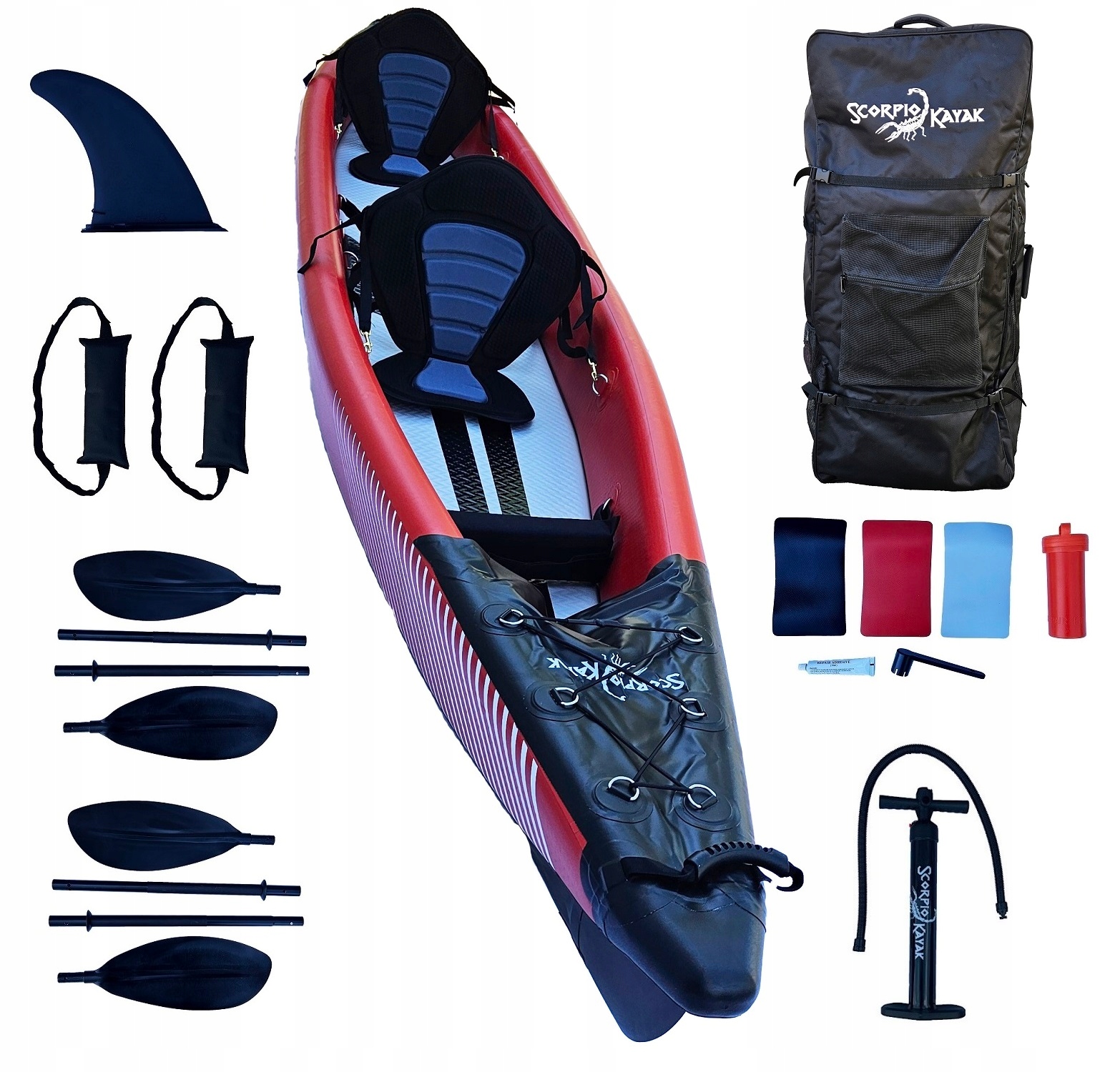 Dwuosobowy Kajak Pompowany Wyprawowy Ds 471+STER Full Dropstitch Dwójka