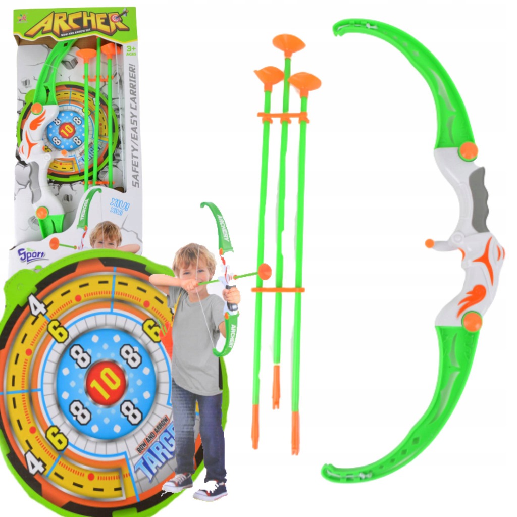 

Łuk 57 CM Dla Dzieci Z Bezpiecznymi Strzałami 45CM