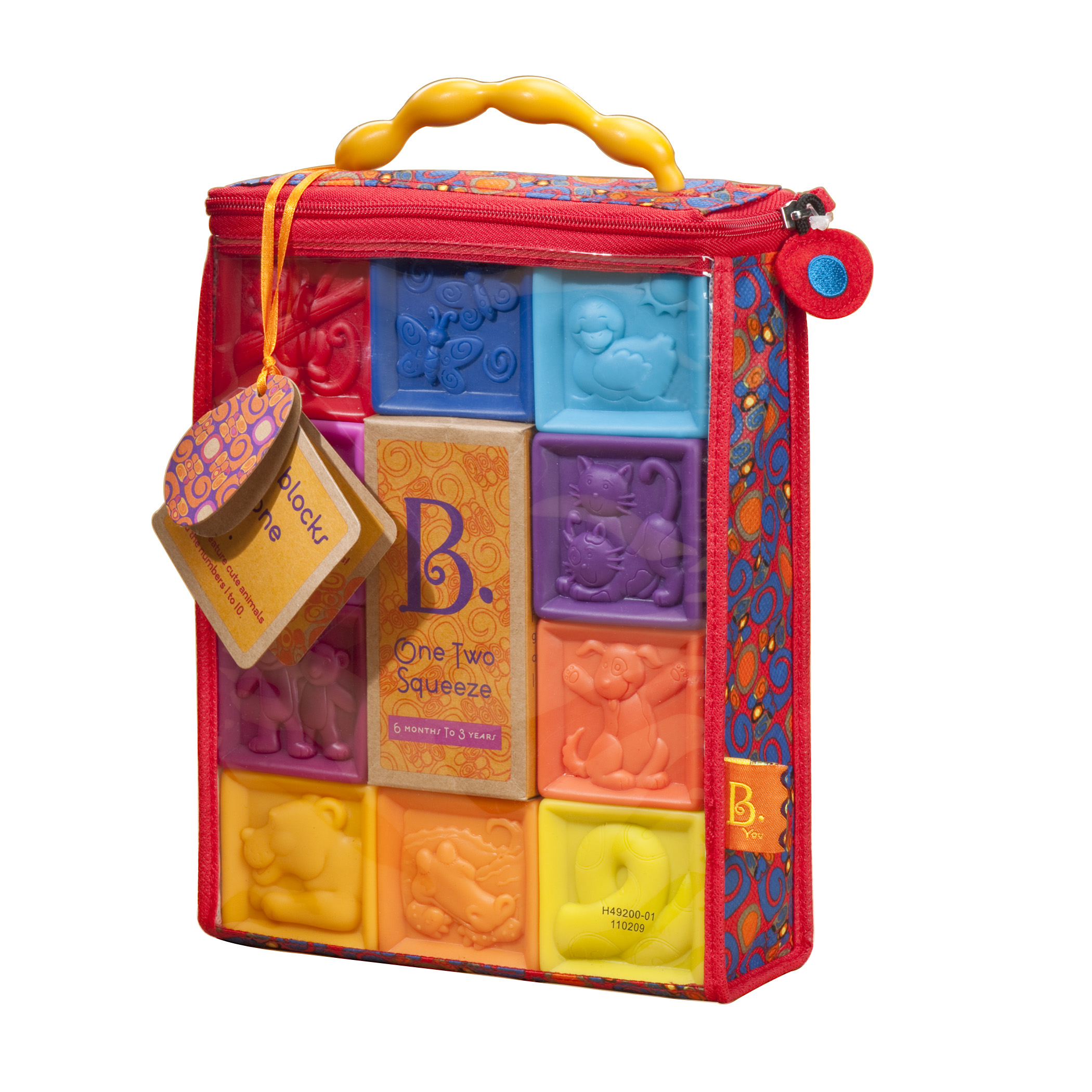 

B.Toys miękkie klocki sensoryczne zestaw gryzak 10