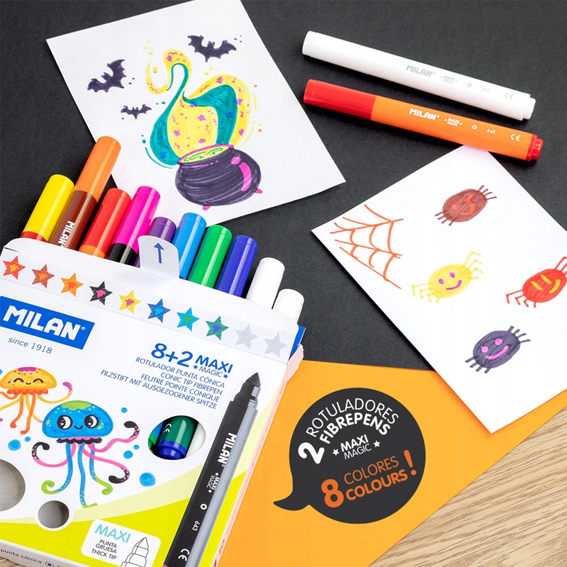 FLAMASTRY MAXI MAGIC, 10 szt. (8 + 2) 0231