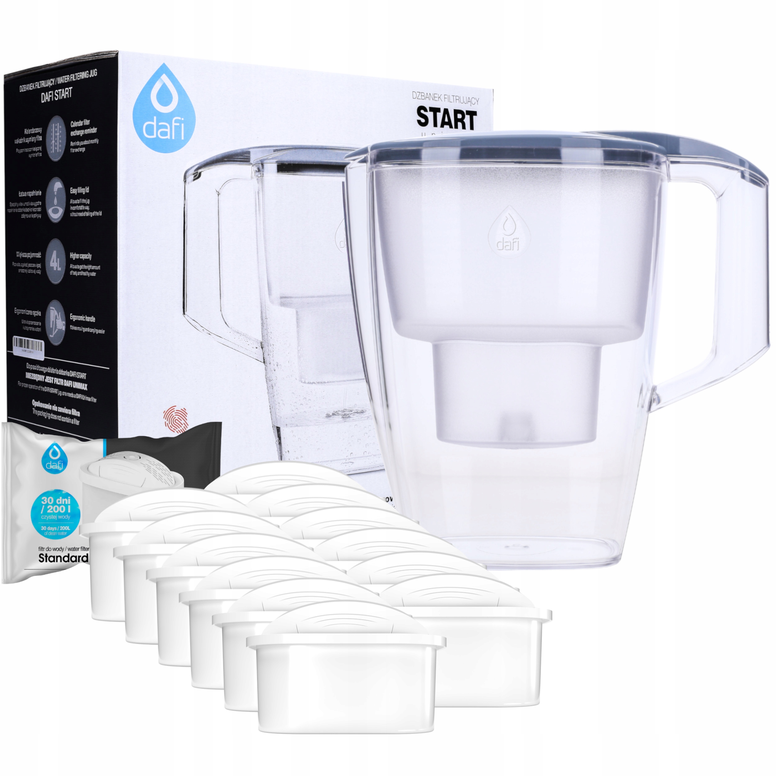 

Dafi Dzbanek Filtrujący Wody XL 4L+ 12x Filtr