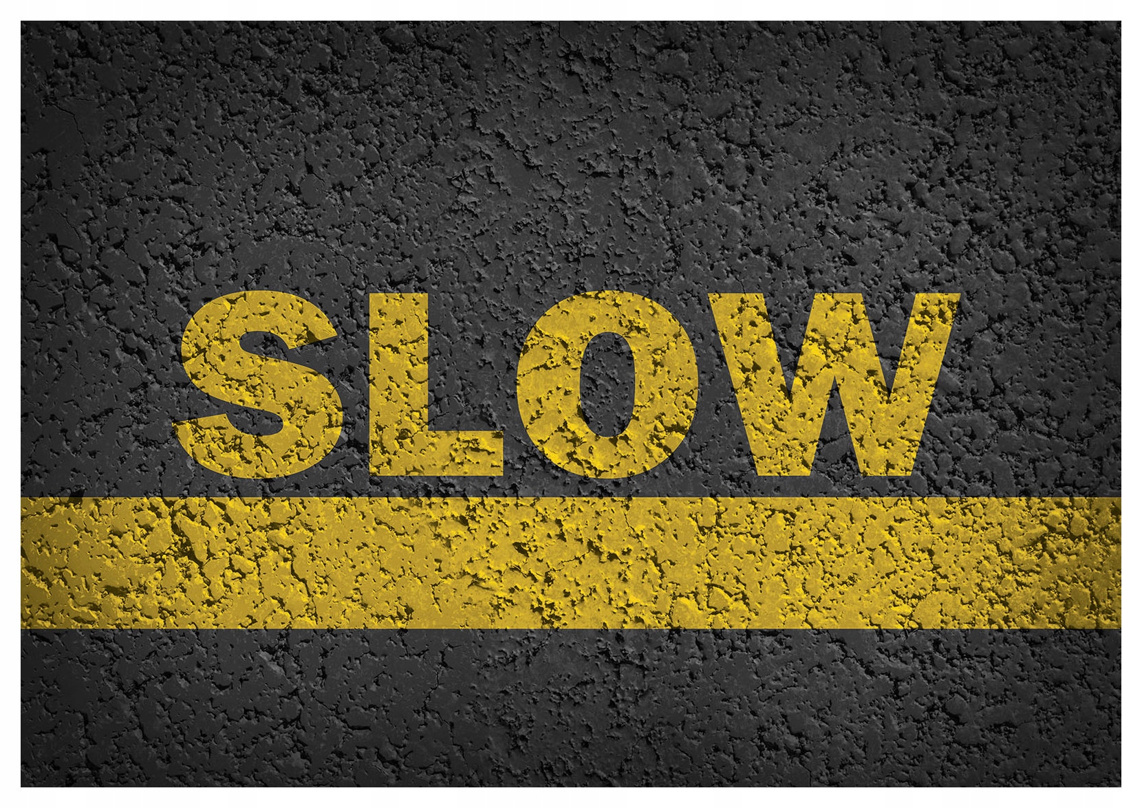 Vliesová fototapeta Minimalismus Asfalt Šedá Žlutá Slow 254x184 lepidlo