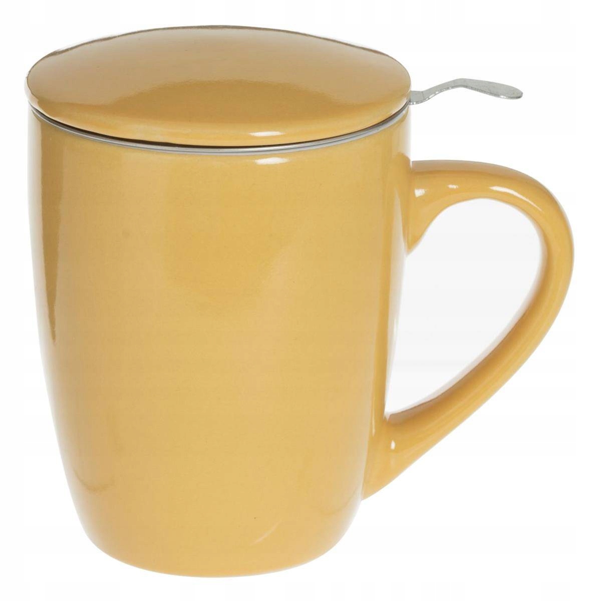 

Kubek z zaparzaczem sitkiem pokrywką komplet 320ml
