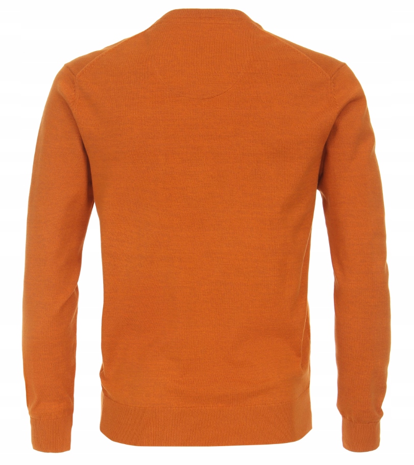 SWETER MĘSKI BAWEŁNIANY POMARAŃCZ REDMOND DEKOLT V-NECK SEREK PREZENT L Kolekcja CASUAL
