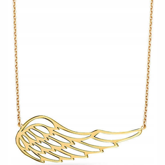 

Złoty naszyjnik 585 Celebrytka Skrzydło Anioła