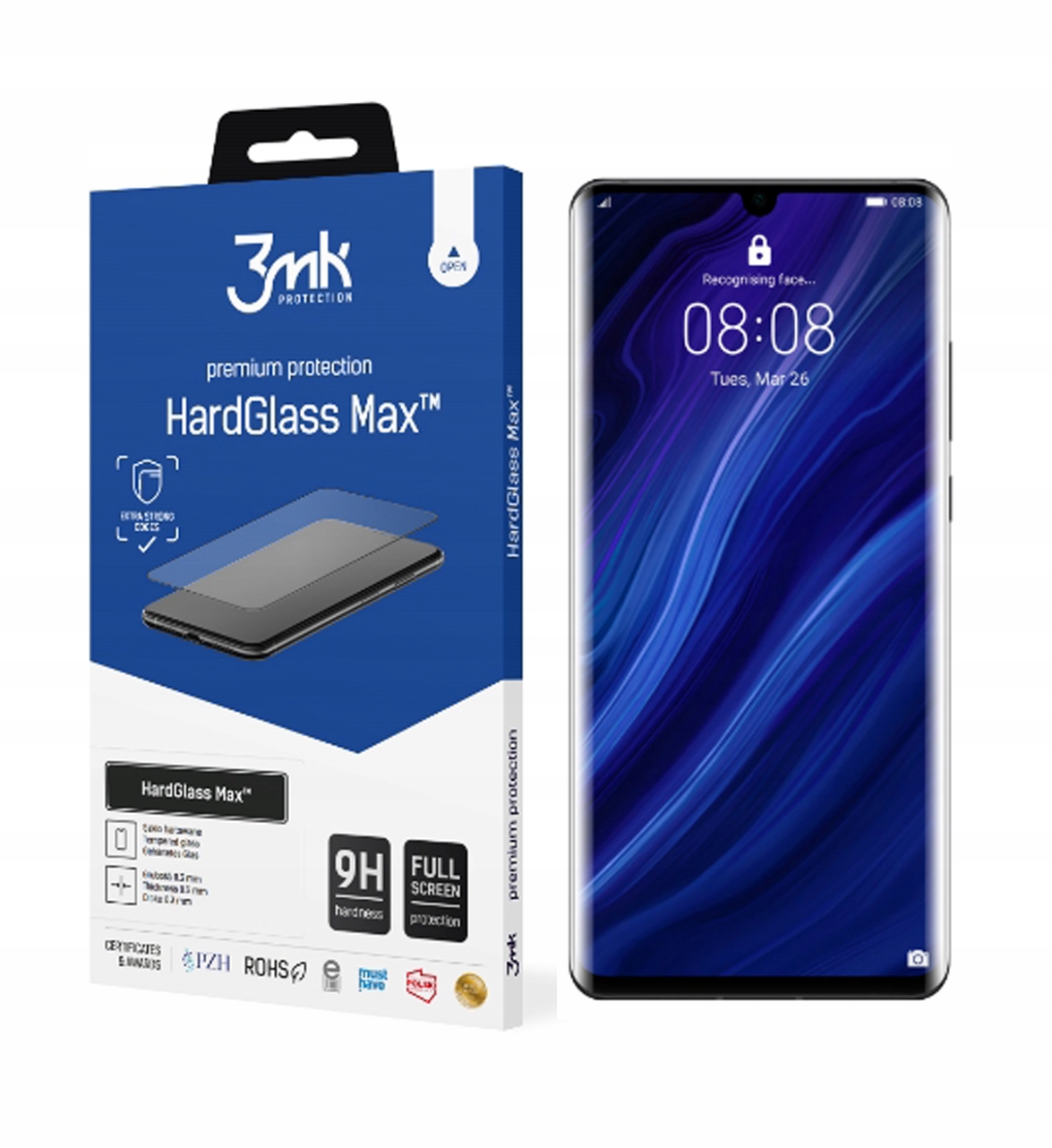 

HardGlass Max 3MK Szkło do Huawei P30 Pro Czarny
