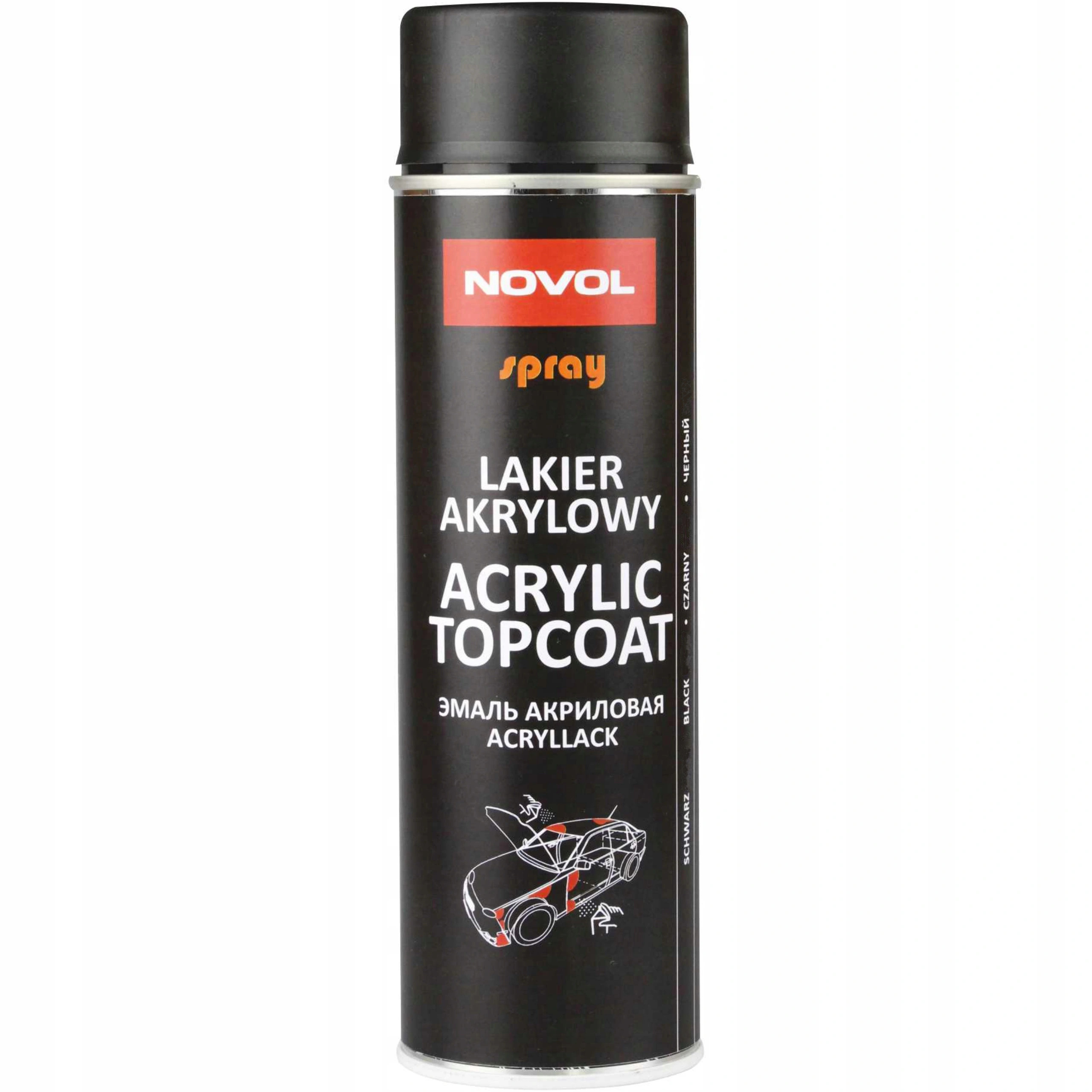 

Lakier Akrylowy Acrylic Topcoat Novol Czarny Mat