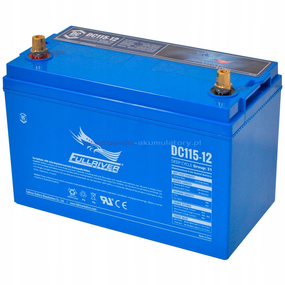 Akumulator 100ah 12V dc 115Ah do pieca