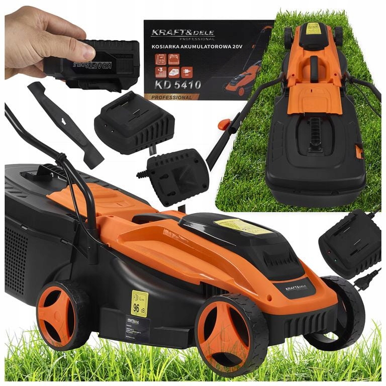 Sekačka Na Trávy Akumulátorová 20V 6Ah Akumulátor Koš 30L 25-65mm