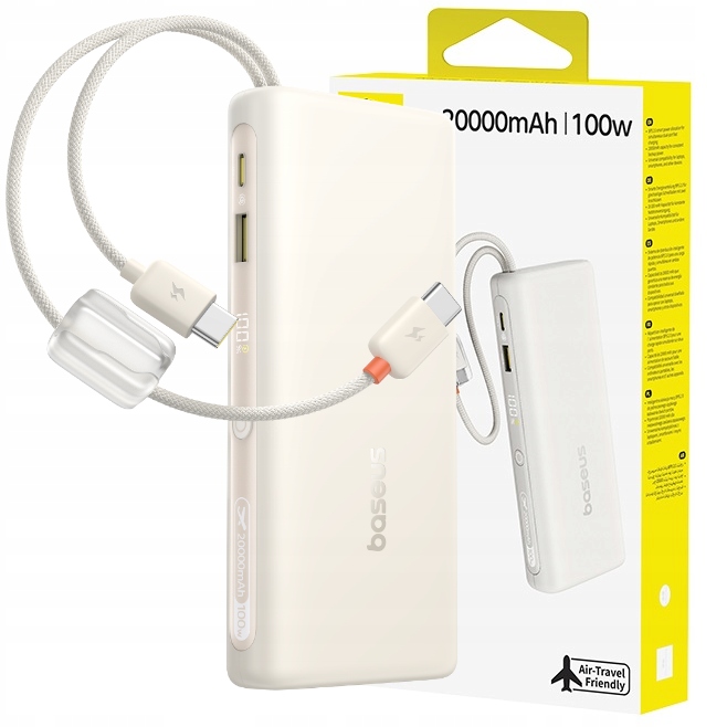 Baseus Powerbanka 20000MAH 100W Rychlé Nabíjení 2xUSB-C Led Displej