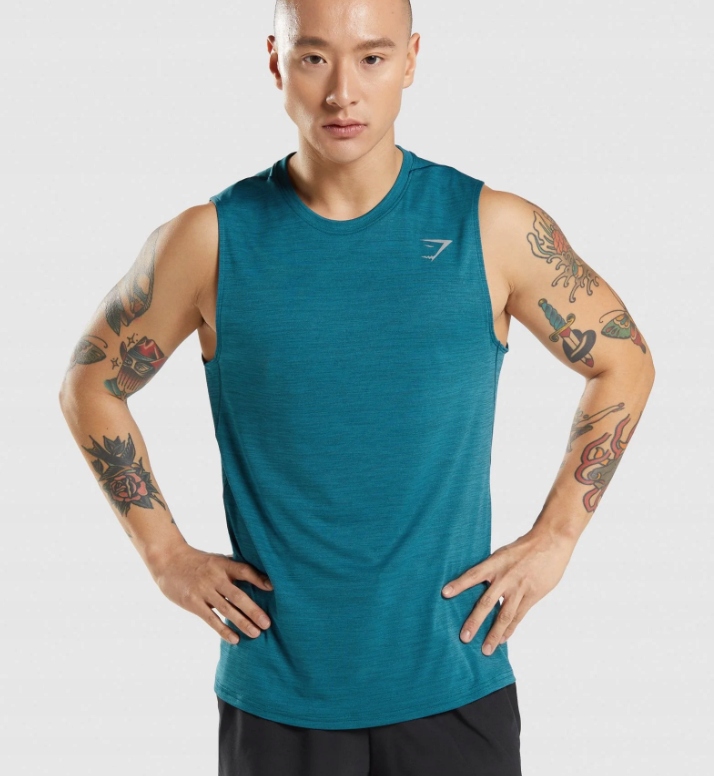 GYMSHARK KOSZULKA BEZ RĘKAWÓW SPORTOWA M P7B