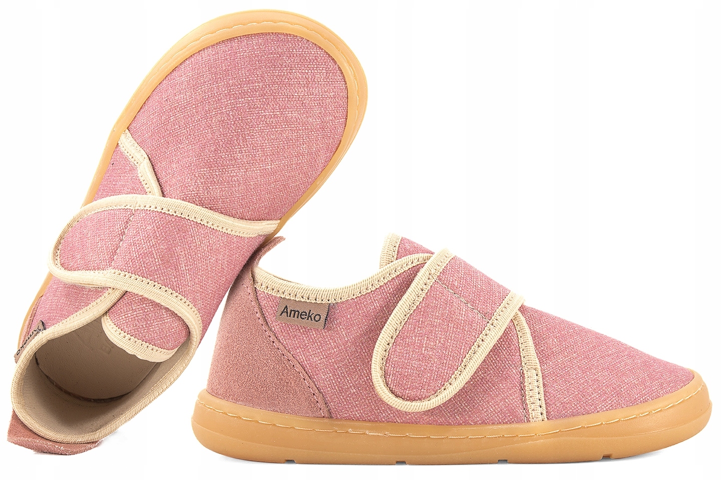 Ameko Barefoot Tekstylno-skórzane Kapcie Domowe Szkolne Papcie 29