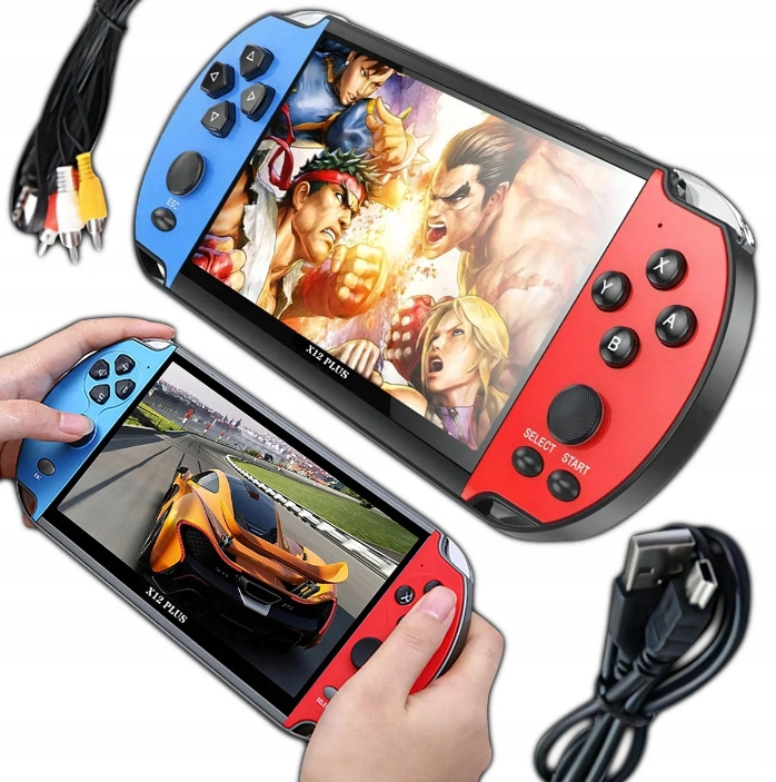 Přenosná Konzola X12 Pro 1100+ Her Retro Mini 8GB Tv Hra 5,1" Pl Menu