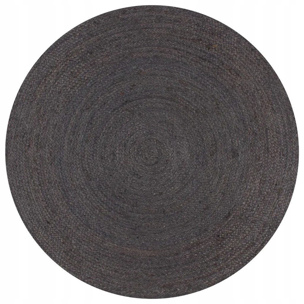 Petrashop Ručně vyrobený koberec z juty kulatý 90 cm tmavě šedý Šedá 13366