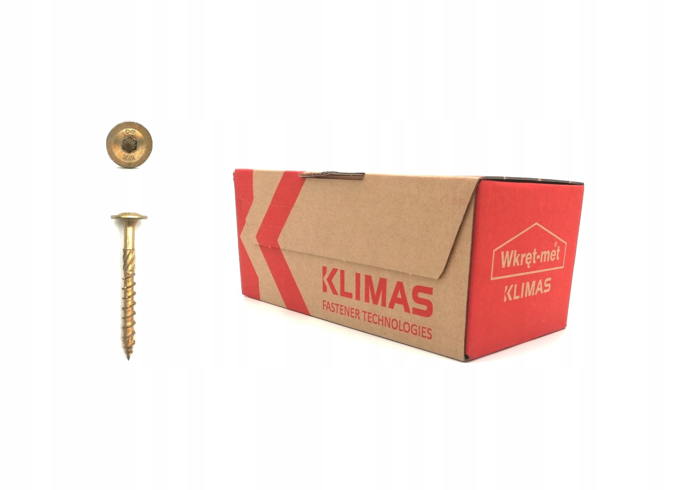 Tesařský vrut talířový 8x300 mm, dřevo, 50 Ks.