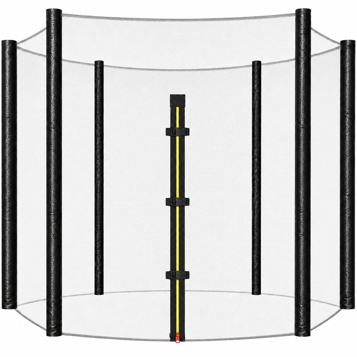 Mocna Siatka Zewnętrzna Trampoliny 240 244 252cm 8ft 6 słupków 180cm wys.