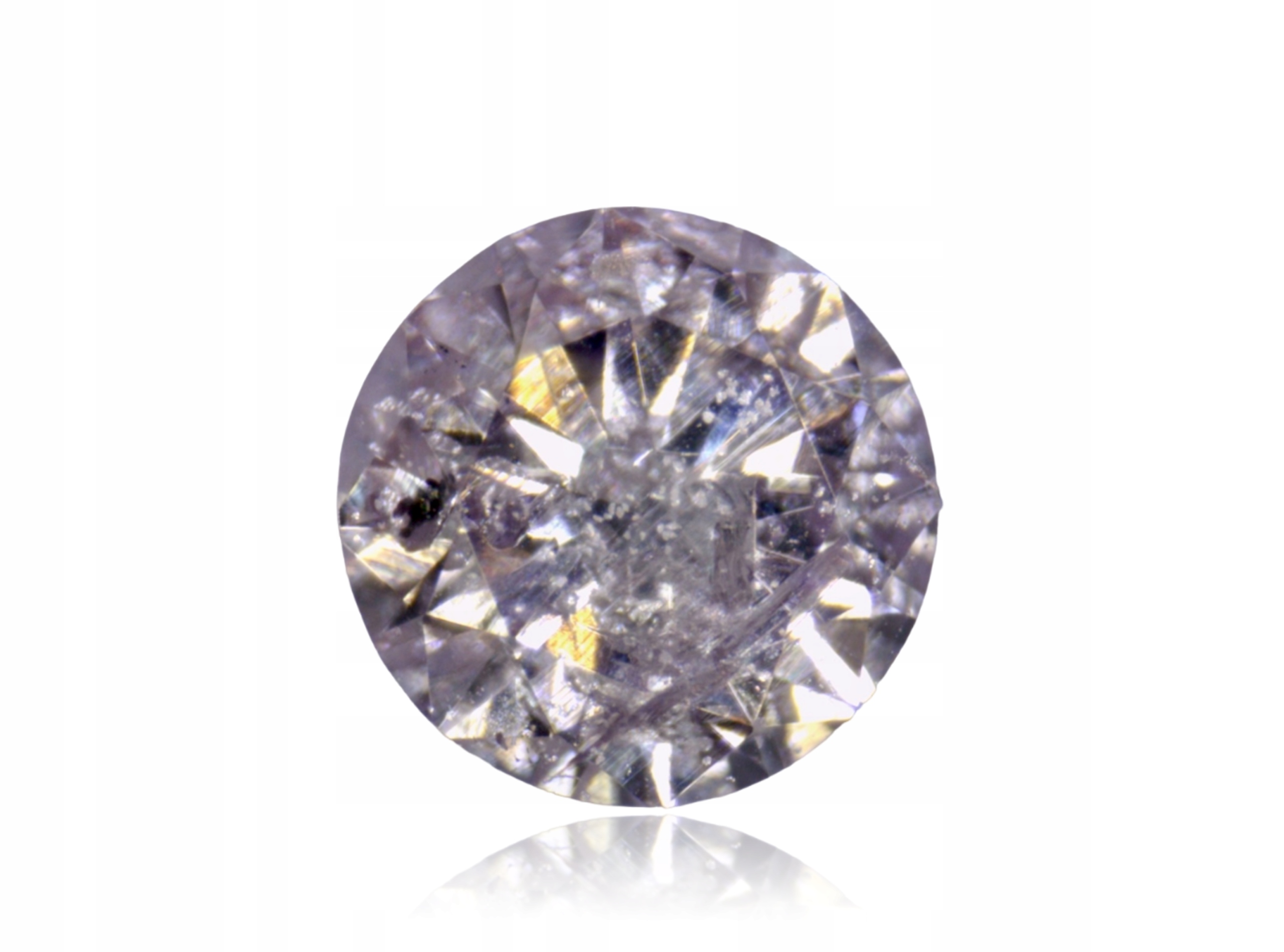 Přírodní Diamant 0.03ct Růžový Briliant I3 eCertifikát Wbd