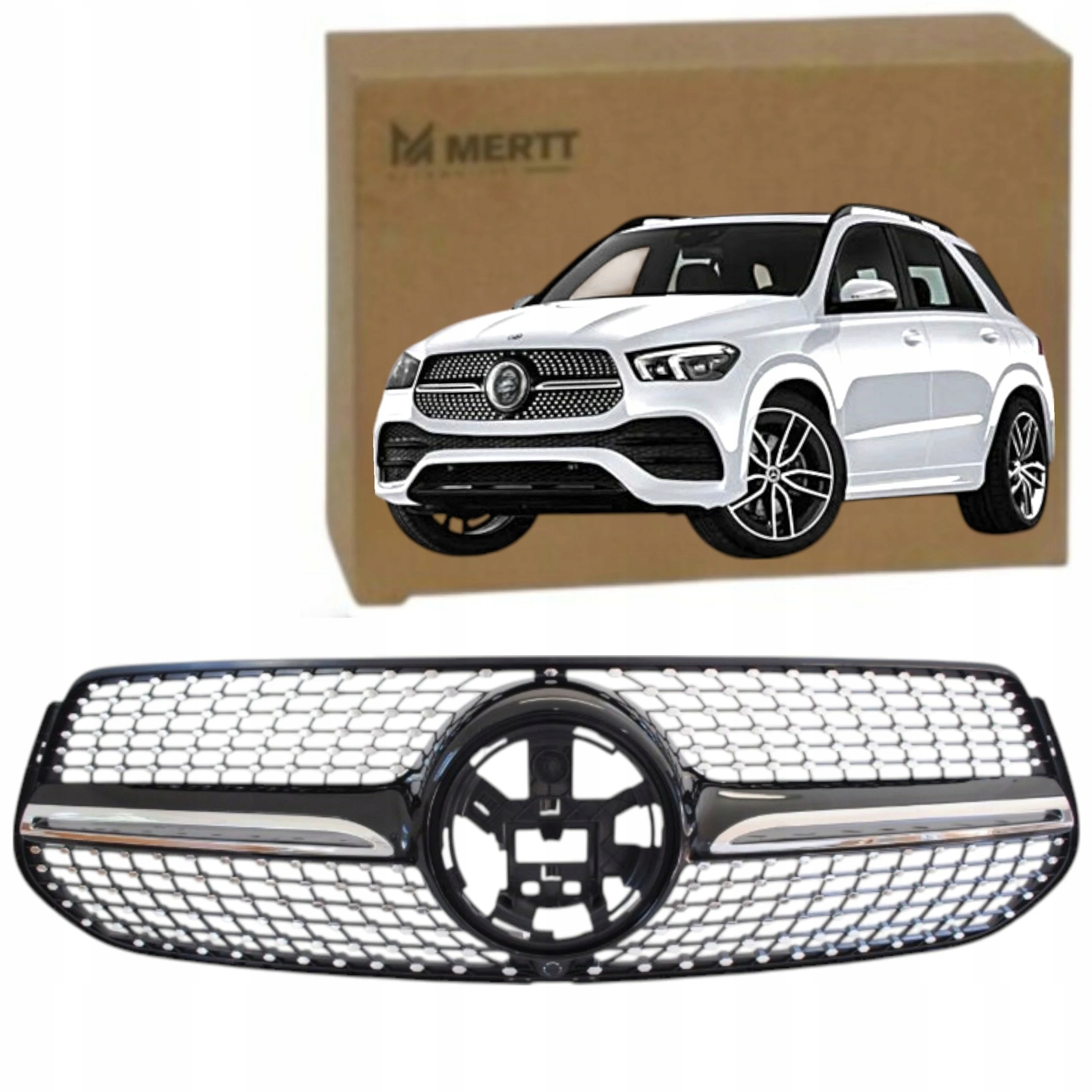 Grill nárazníku atrapa chladiče Mercedes Gle W167 V167 2019+ diamanty