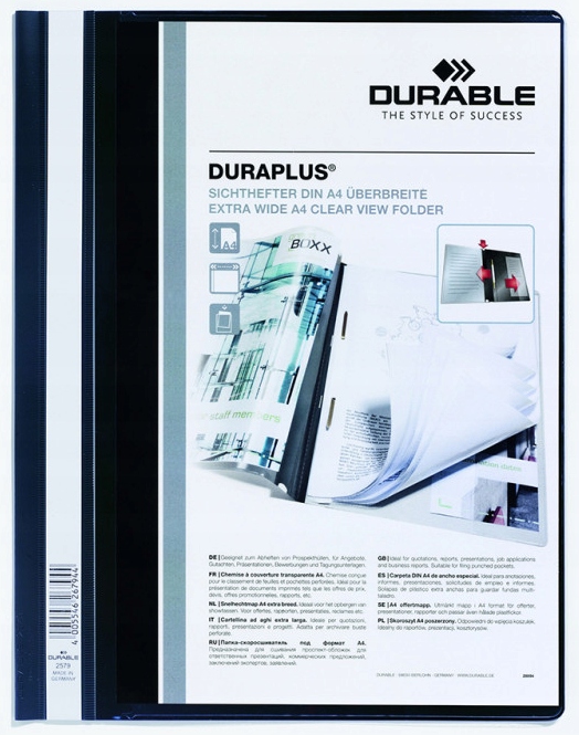 

Skoroszyt prezentacyjny A4 Durable Duraplus czarny