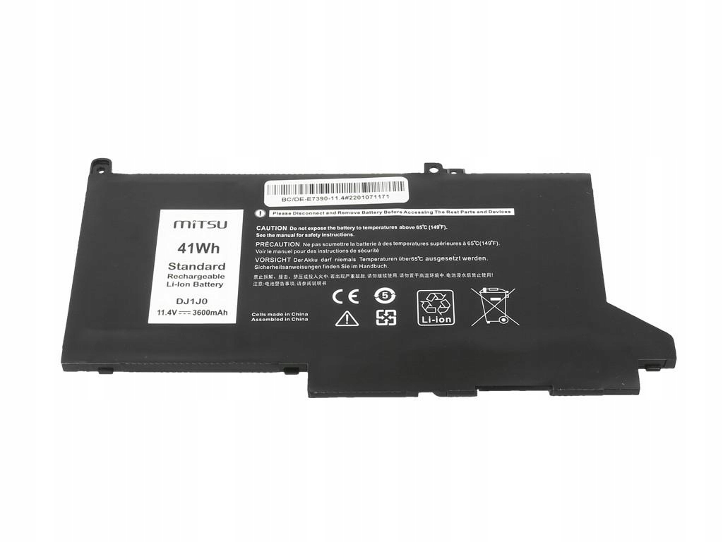 Bateria do Dell Latitude E7390, E7490 3600 mAh 41 Wh 11.4 Volt