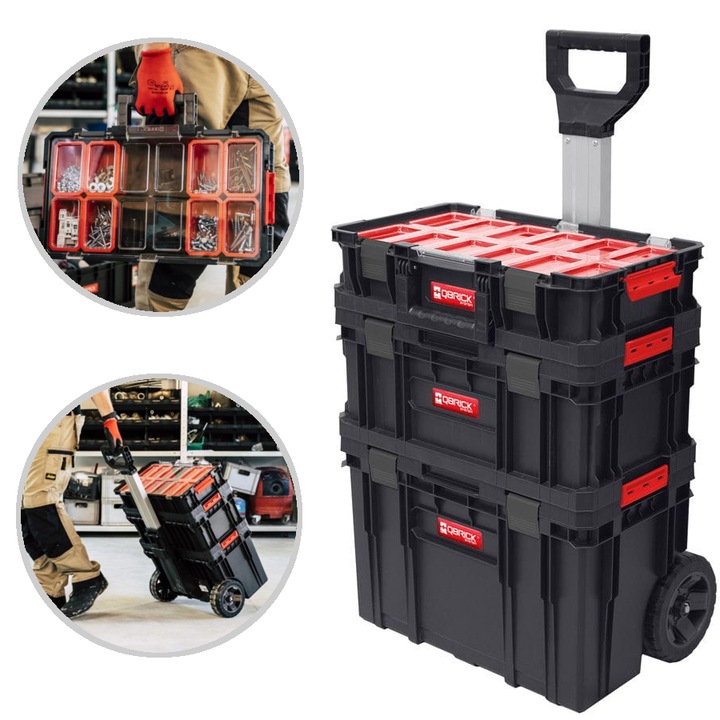 Box Na Nářadí 3v1 Na Kolečkách Qbrick System Two Organizer