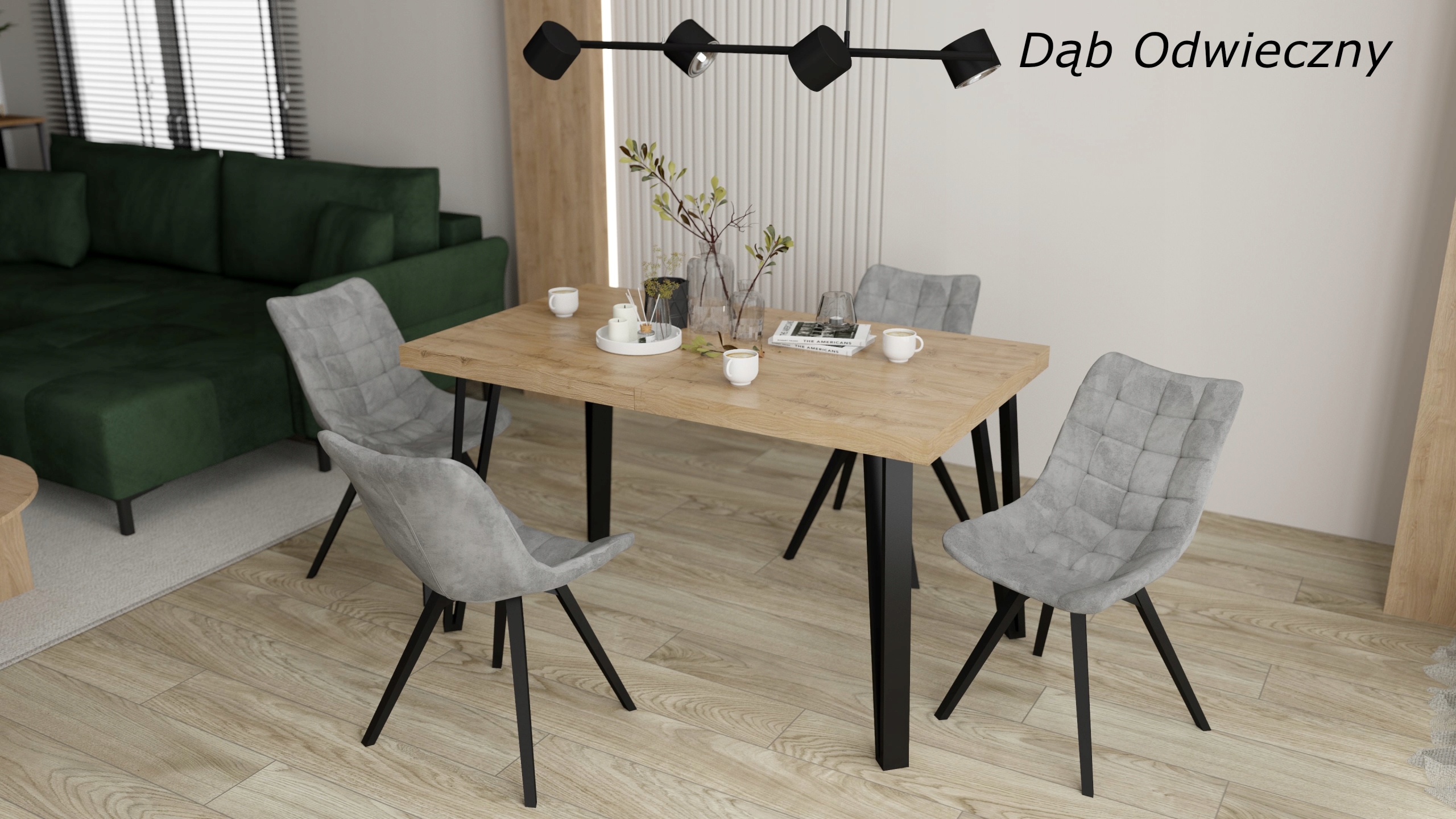 Stół rozkładany VERA, METALOWE NOGI loft nowoczesny 140x80x240 cm Szerokość mebla 80 cm