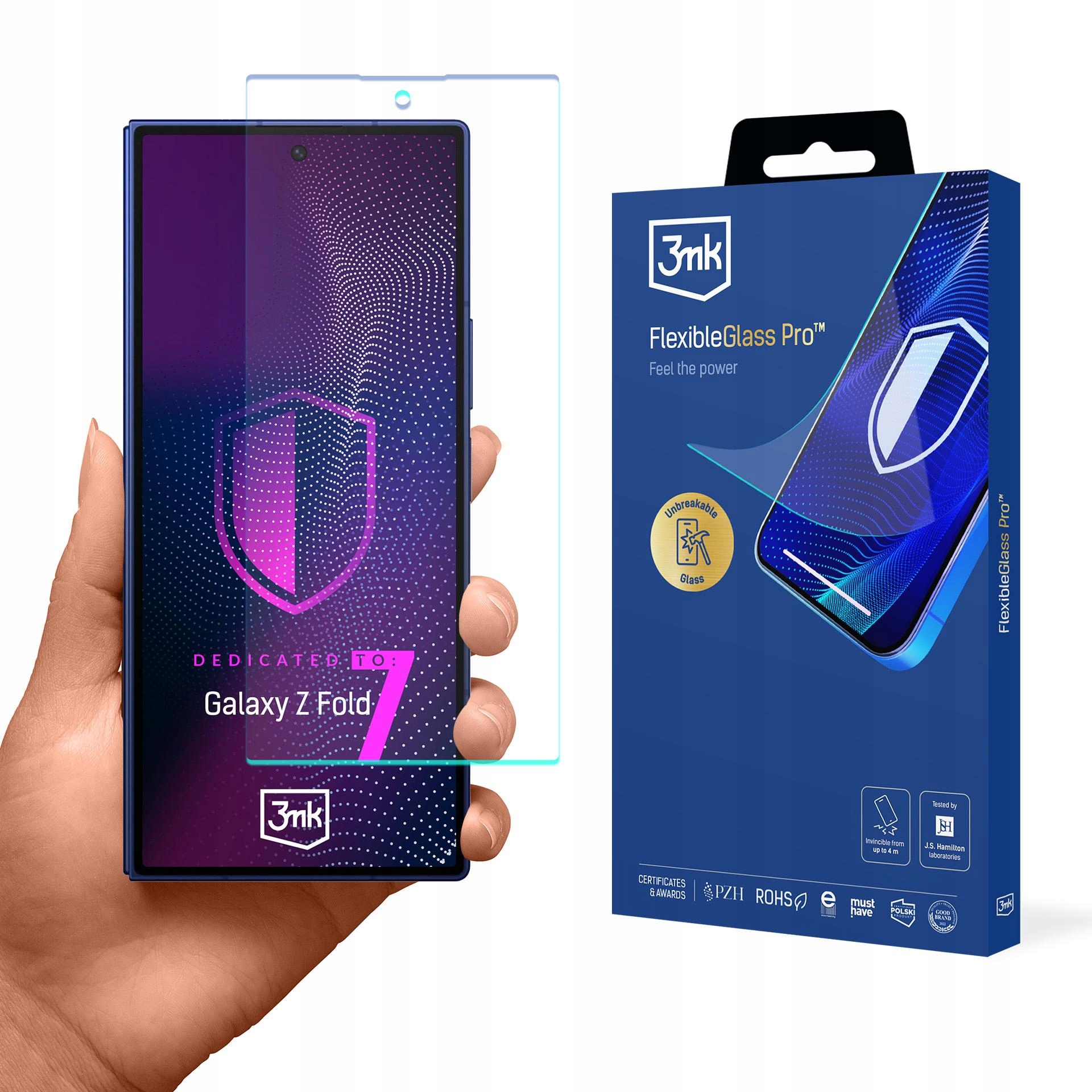 Szkło hybrydowe na ekran do Samsung Galaxy Z Fold 7 3mk FlexibleGlass Pro