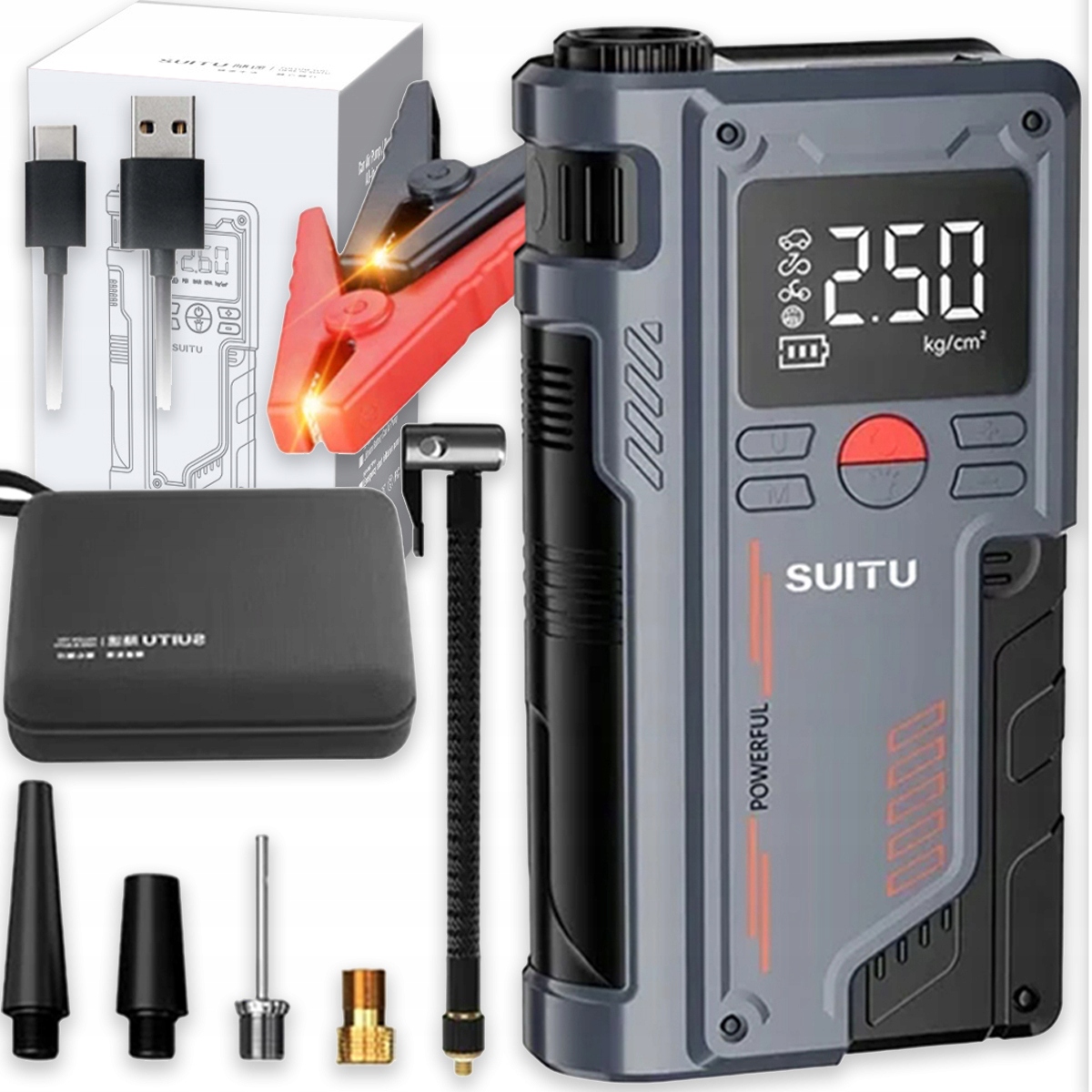 Power Bank Jump Starter Rozbeh Booster Baterka 20000 mAh 1000A+KLEMY