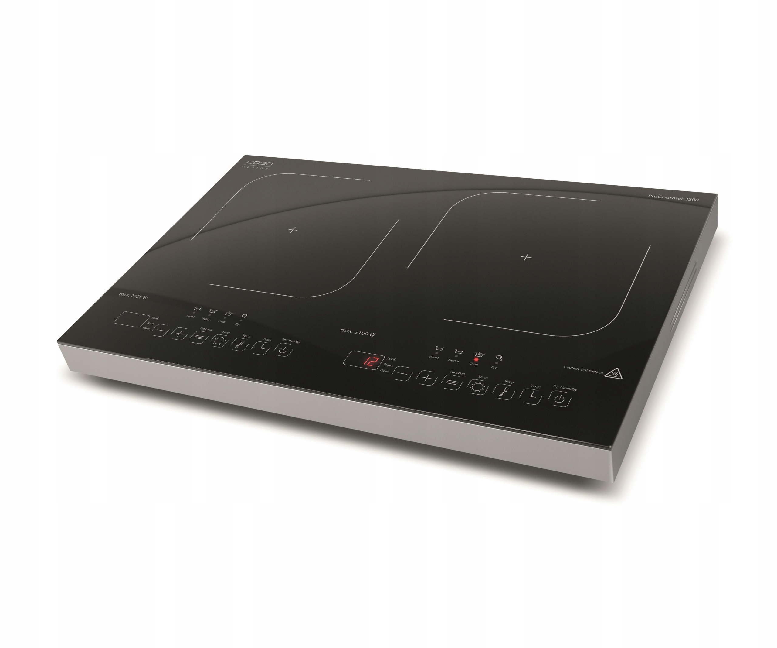 Caso ProGourmet 3500 Podwójna mobilna płyta indukcyjna, 3500 W Powersharing