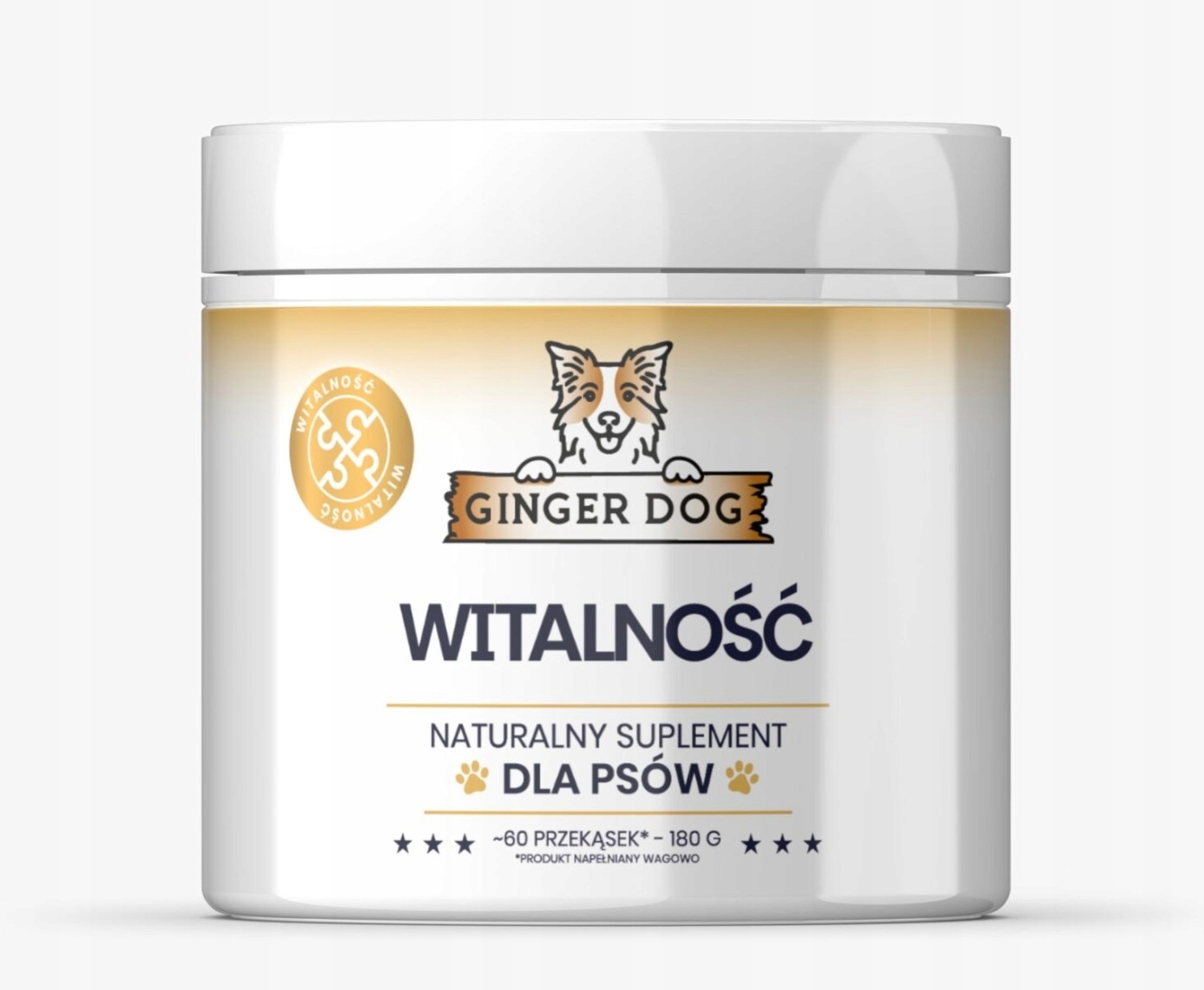 Ginger Dog Vitalita – zdraví a energie pro vašeho psa, pamlsky 180 g