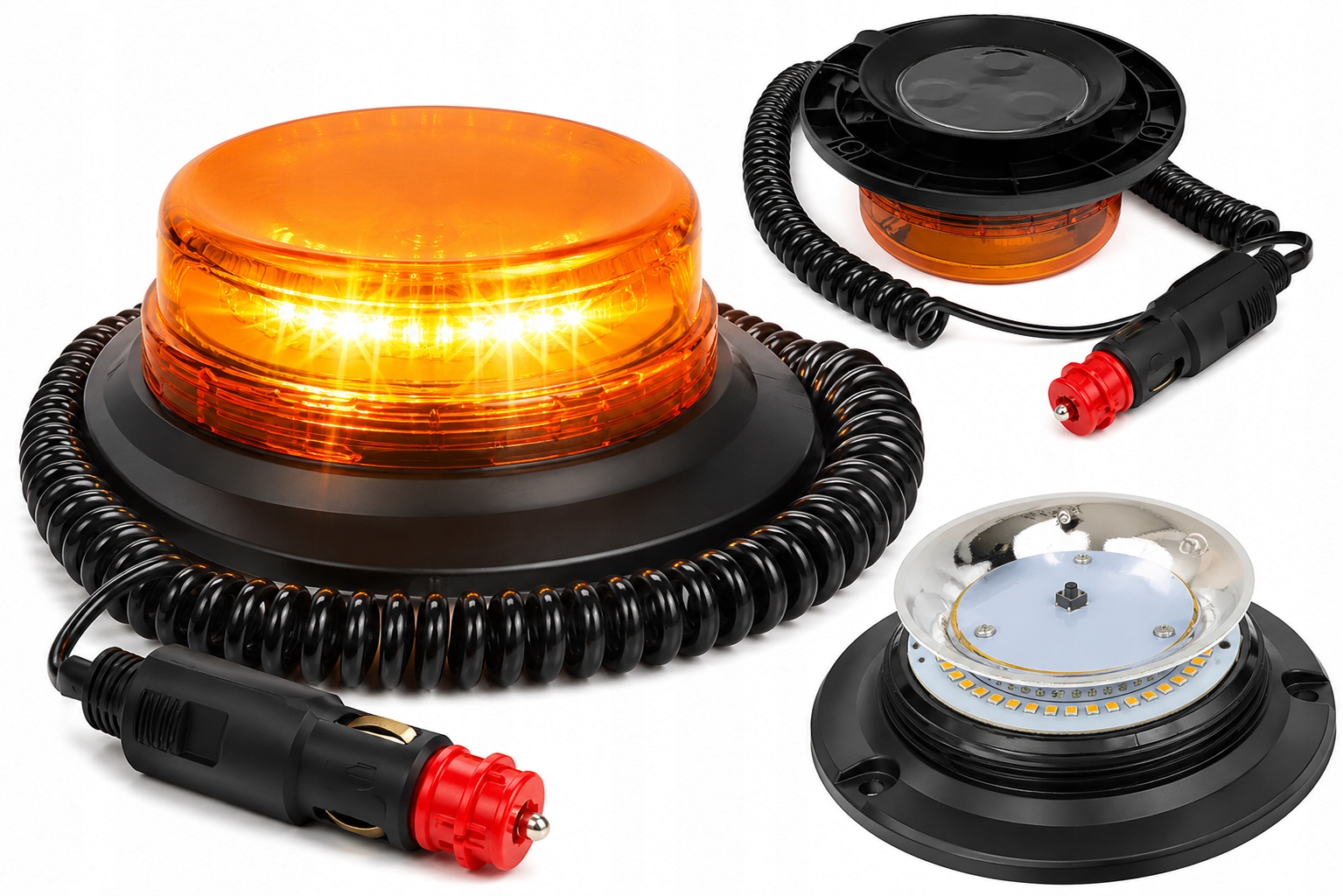 Výstražná lampa kohout na střechu led magnet 12V 24VUrsus Fendt Bizon Jcb