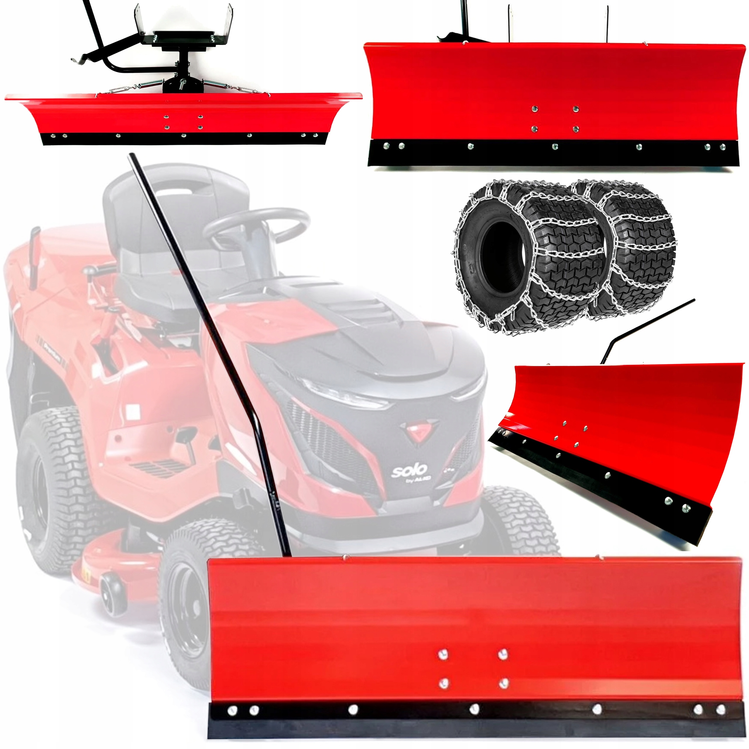 Pług do Odśnieżania 120 cm Łańcuchy 20" Traktor Stihl Al-ko Comfort Premium
