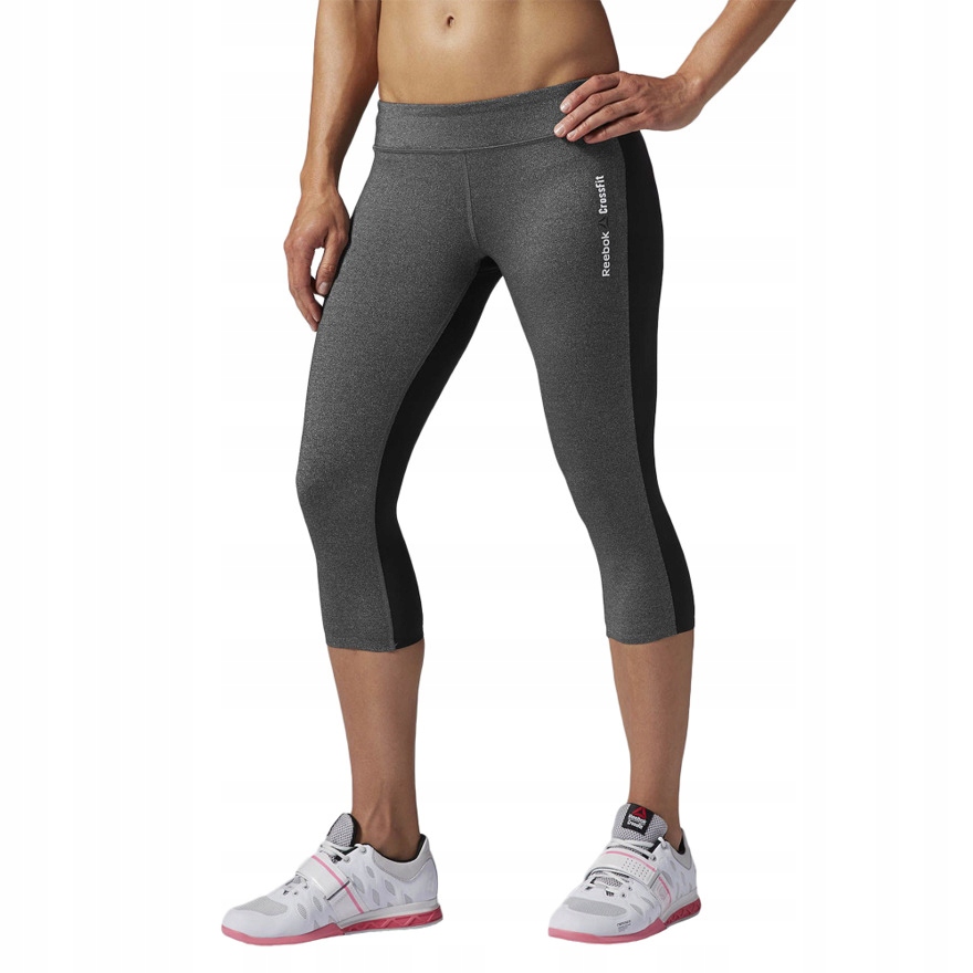 Leginsy 3/4 Reebok Chase termoaktywne do biegania getry treningowe fitness