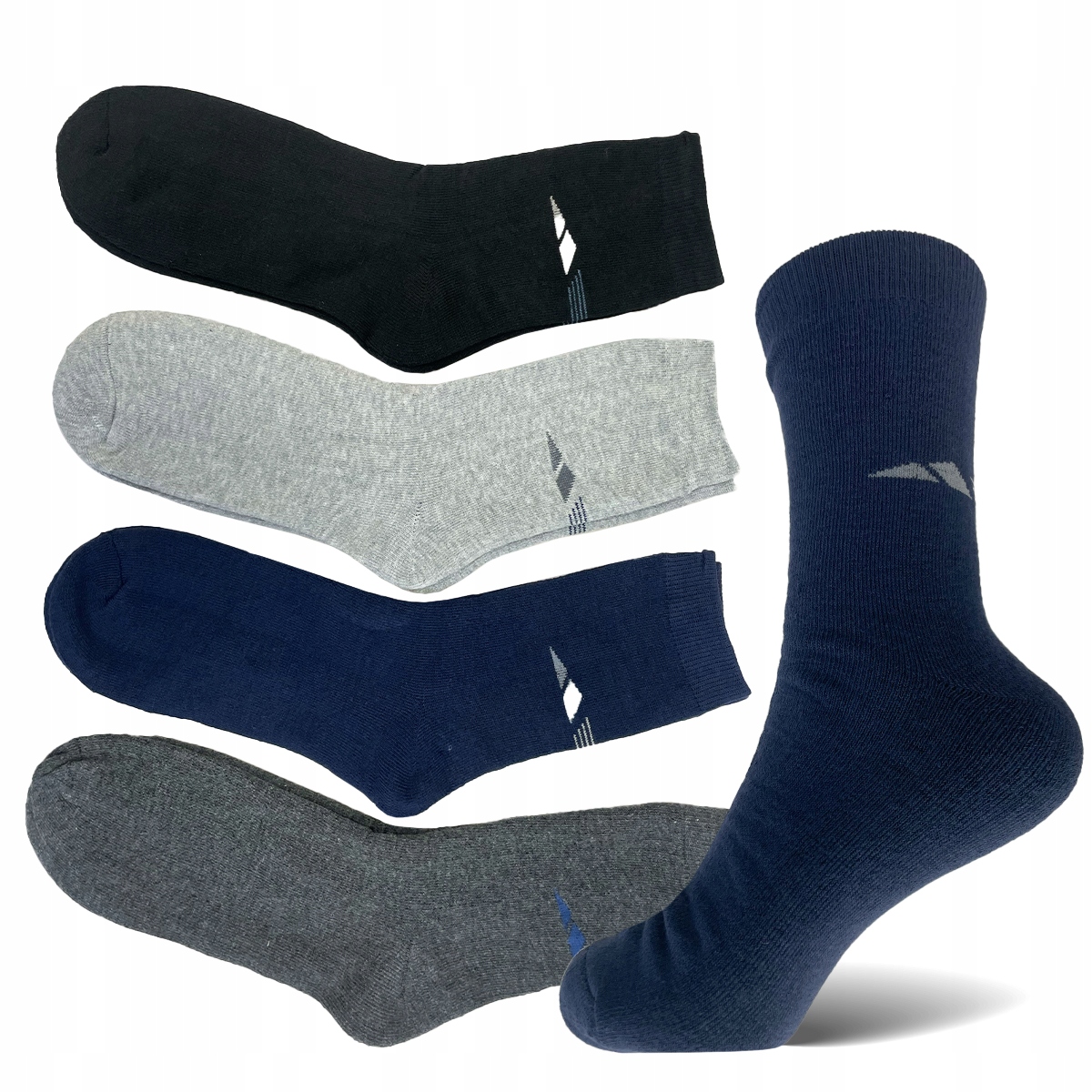 4x MĘSKIE SKARPETY bawełniane CIEPŁE zimowe SKARPETKI TERMICZNE 39-42