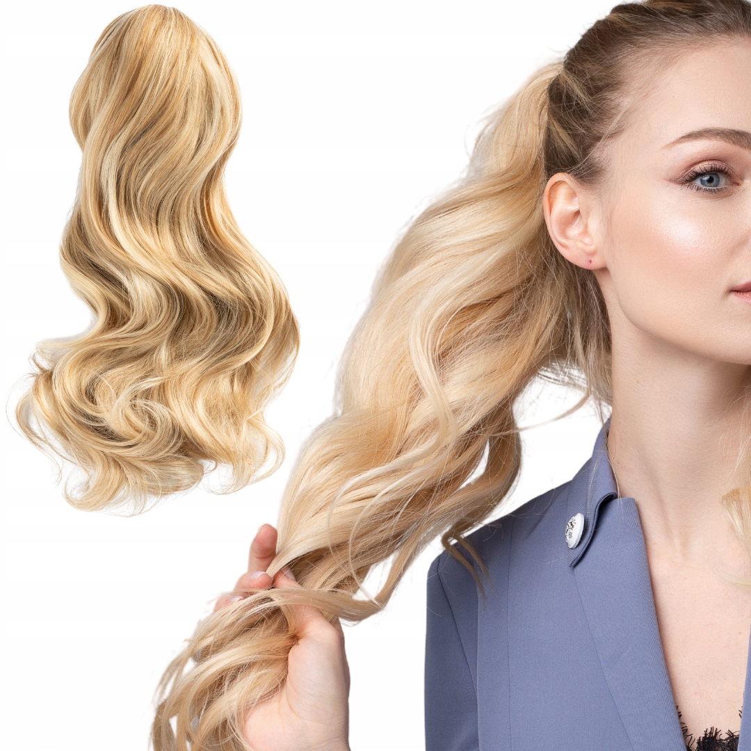 

Kucyk Na Klipsie 50CM Kręcony balejaż blond #14/88
