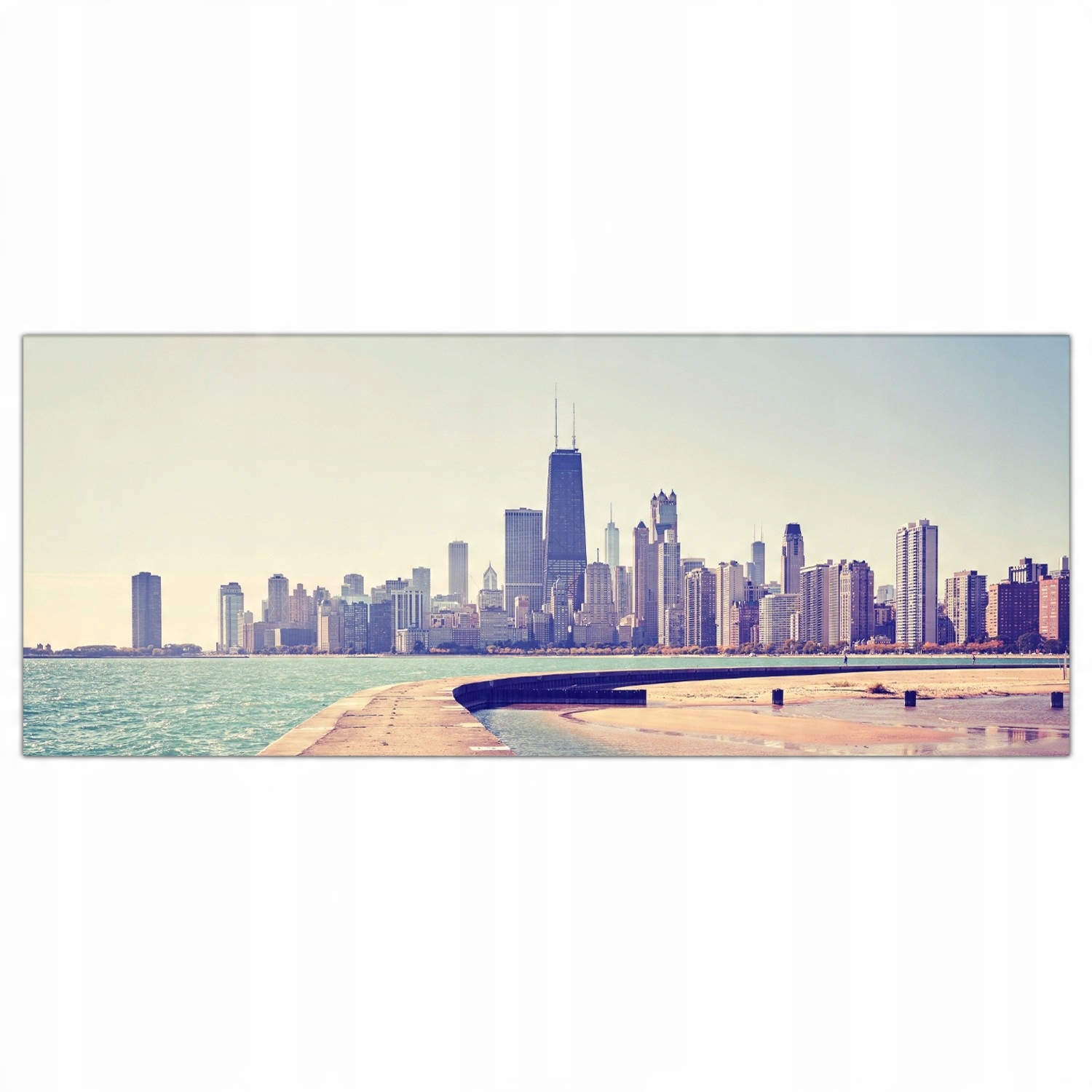 

Hartowany Obraz Szklany Chicago Miasto Usa 125x50
