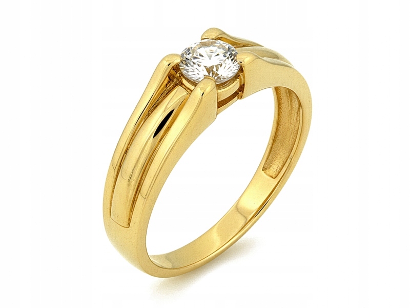 Prstýnek 585 s elegantním dámským zirkonem a dárek r15