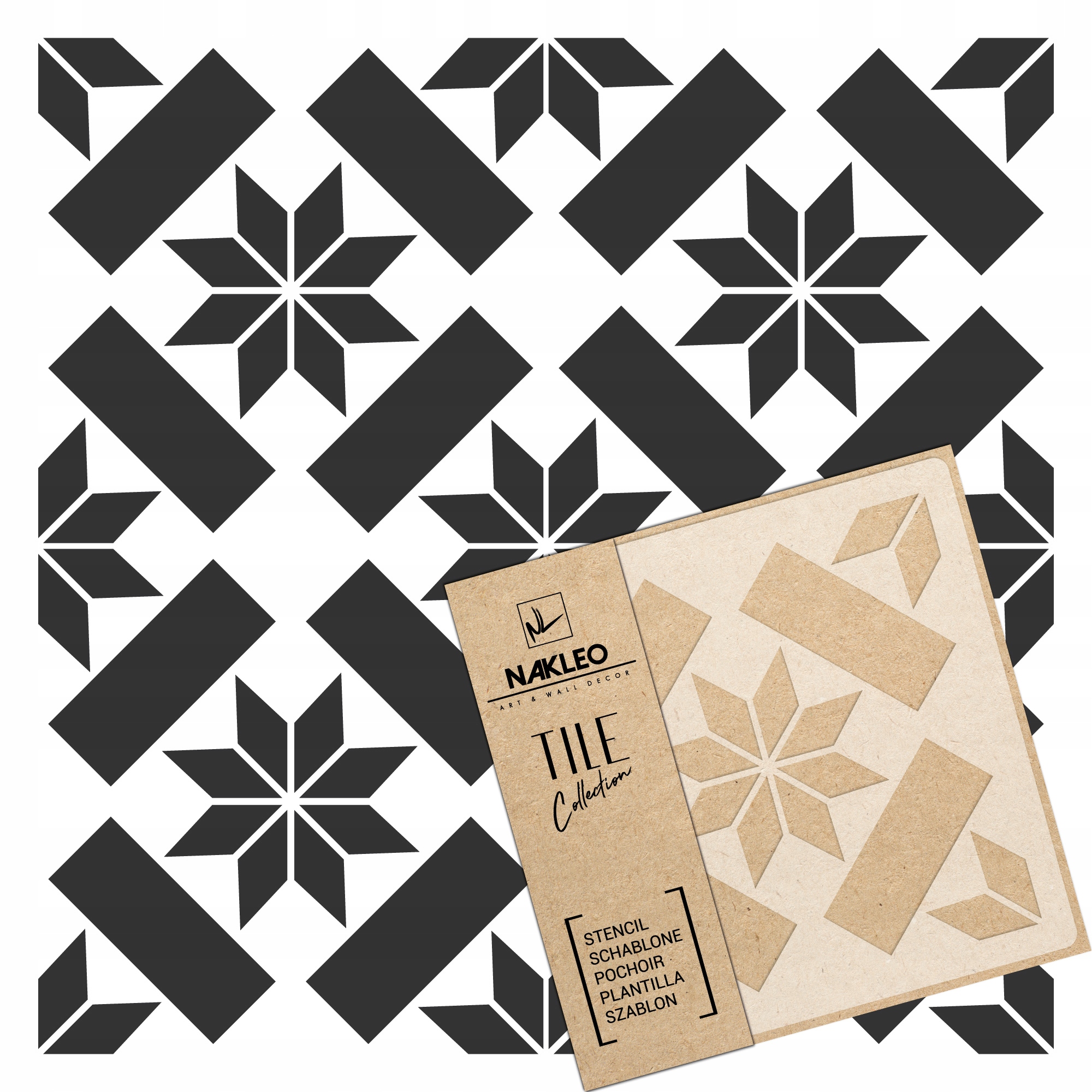 SZABLON MALARSKI do kafelków płytek ERRADA 30x30