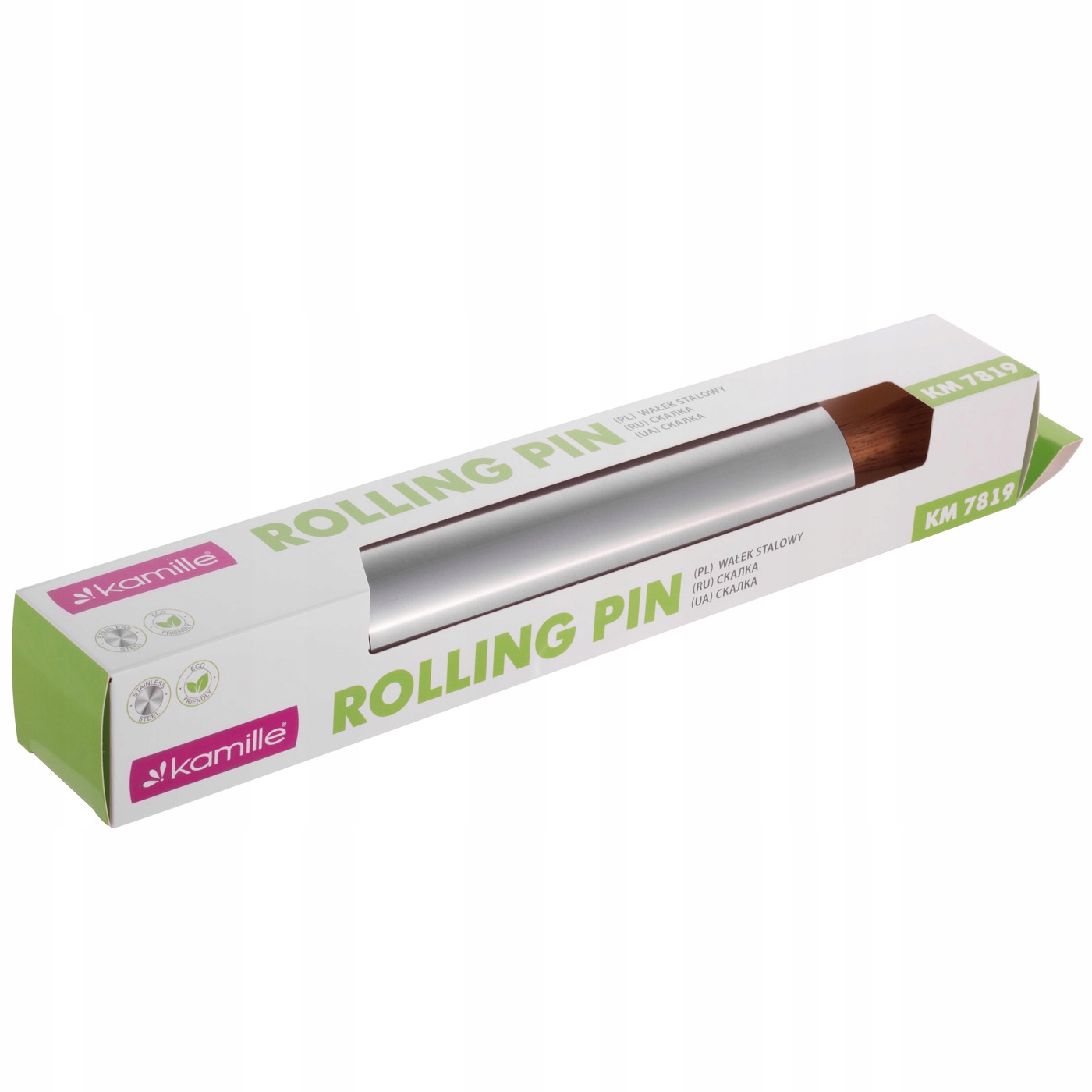 WAŁEK do CIASTA OBROTOWY STALOWY KAMILLE Długość (cm) 33