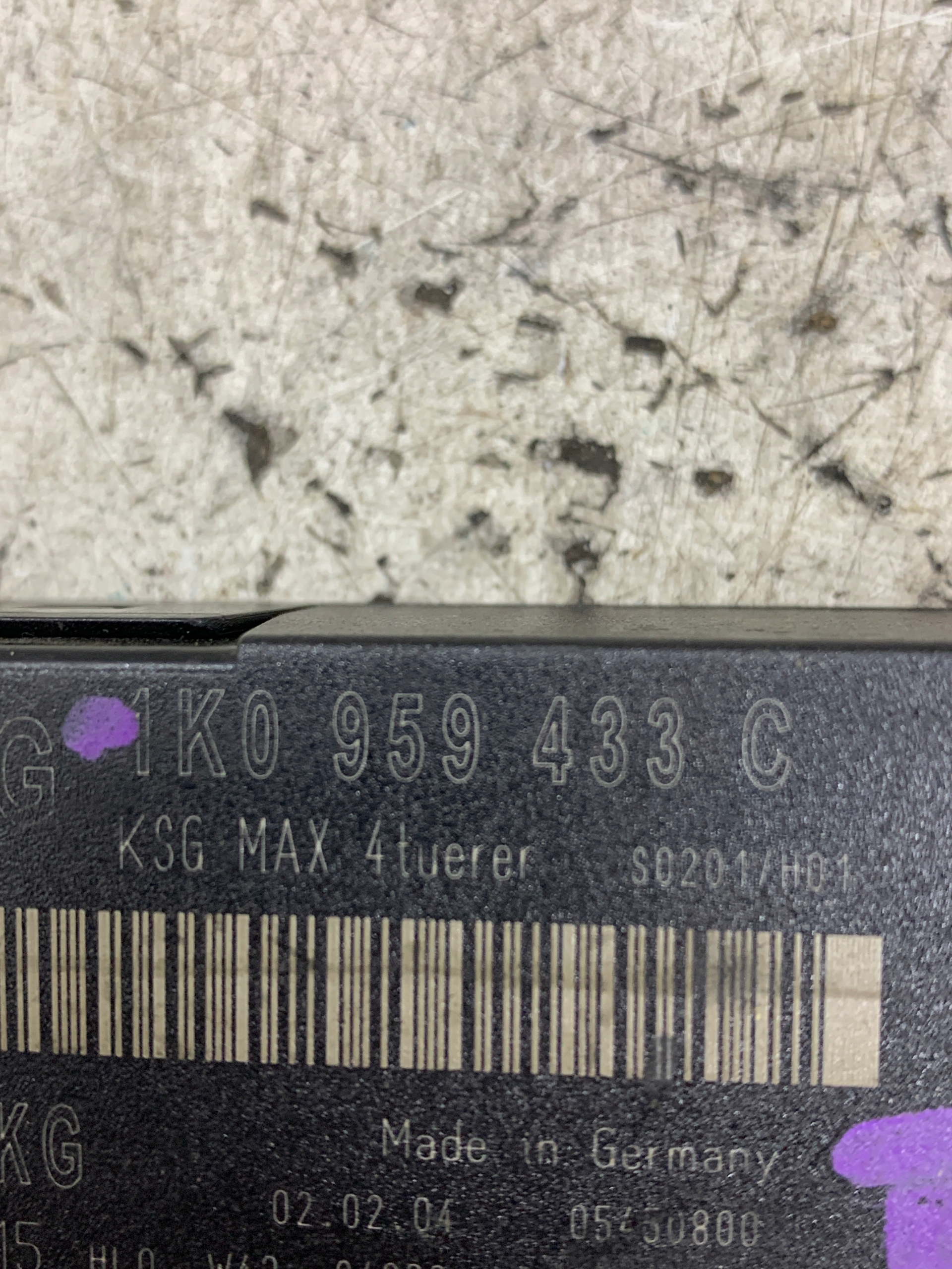 comfort control unit 1K0959433C VW