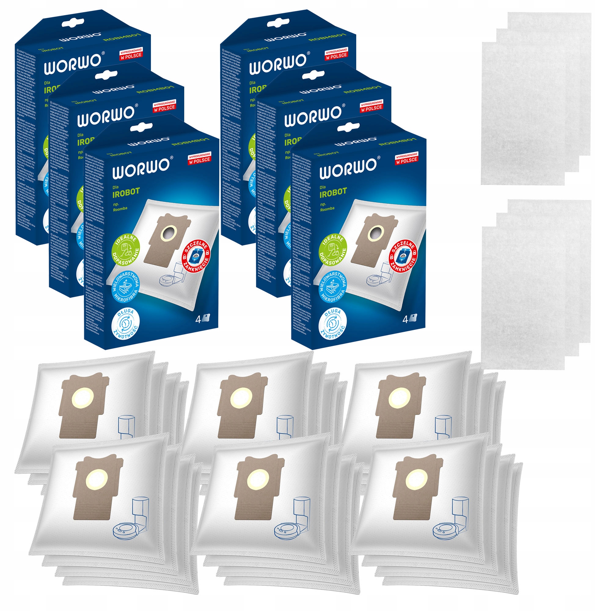 24 Worki do iRobot Roomba i3+ i4+ i5+ i6+ i7+ i8+ j7+ S9+ Combo, Clean Base