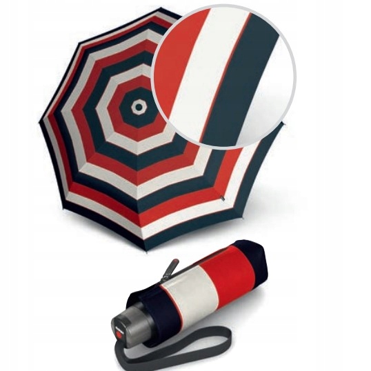 Deštník Knirps T.010 stripe červený