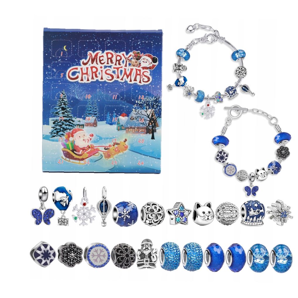 Адвент-календарь Charms, 2 браслета и 22 подвески